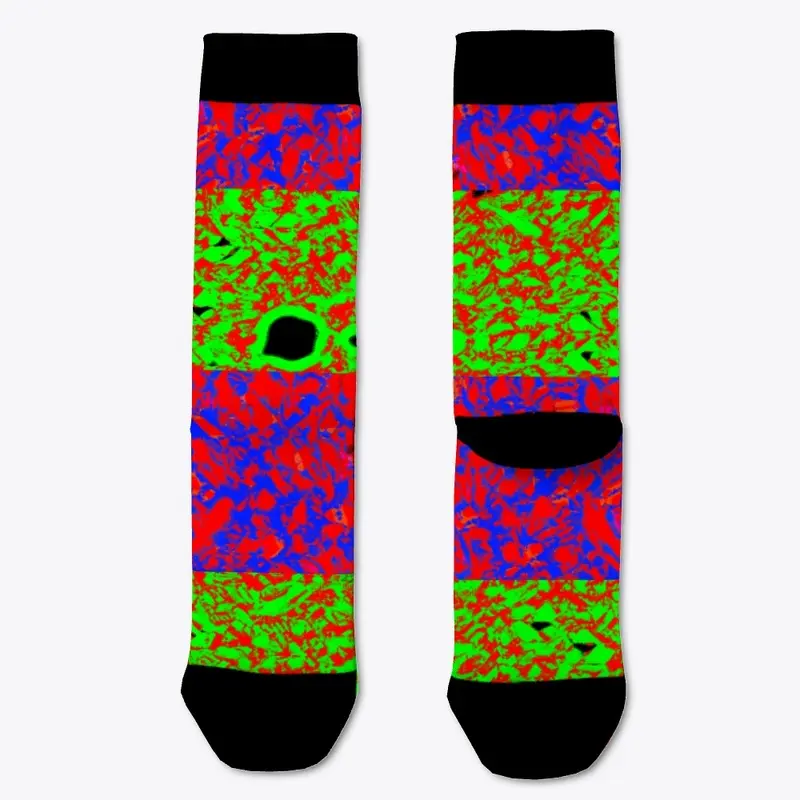 Spunky Neon Psychedelic Socks