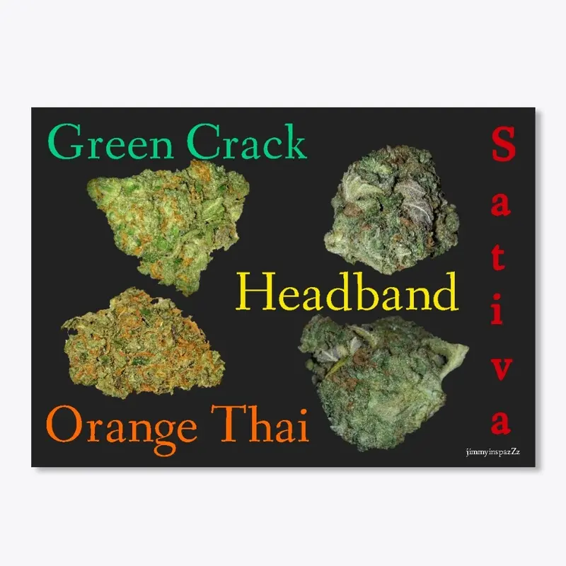 Sativa Cannabis Strain Stickers  1