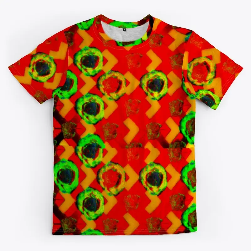 Funky Neon Donut in Ketchup T-shirt