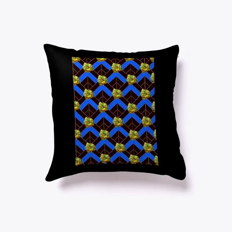 Vibrant Ganja Art Pillow